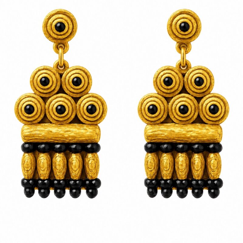 Pendientes Alamares Negros