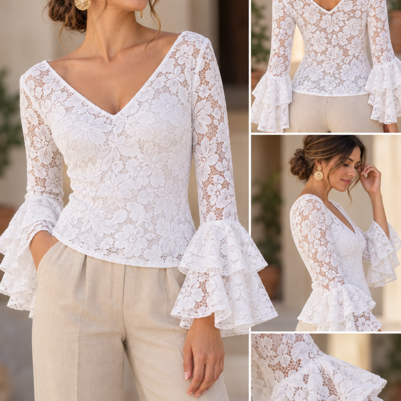 Top Encaje Blanco