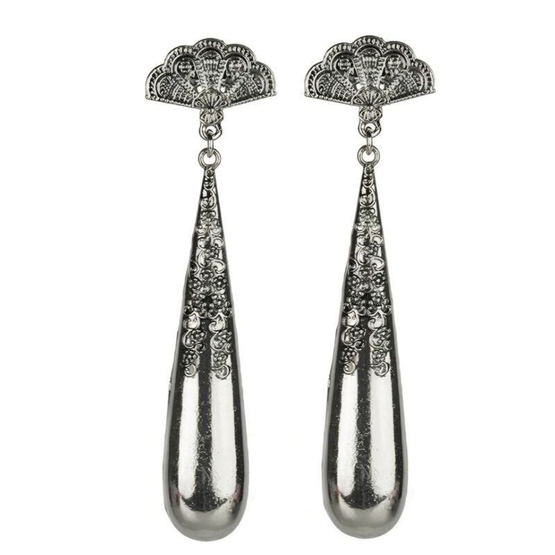 Pendiente Metal Plateado