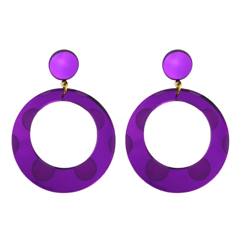 Aro Espejo Lunares Morado