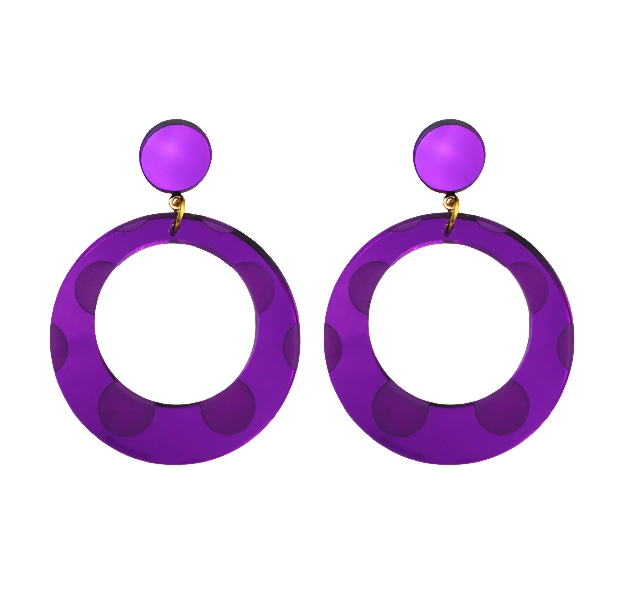 Aro Espejo Lunares Morado