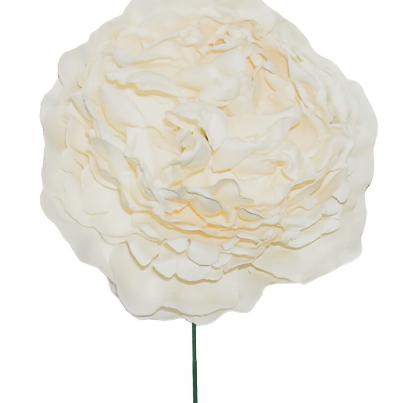 Flor Flamenca Hoja Rizada Marfil