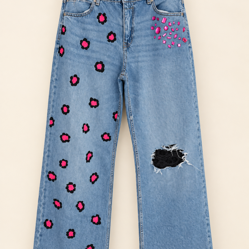Jeans Rosa Felino