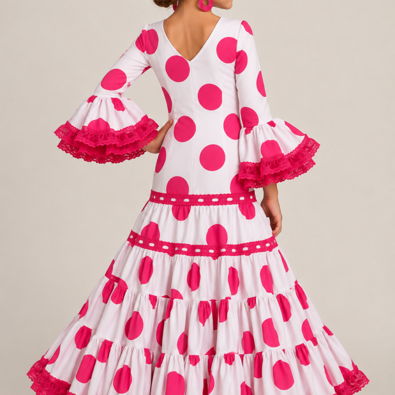 Traje lunares fucsia T8 años