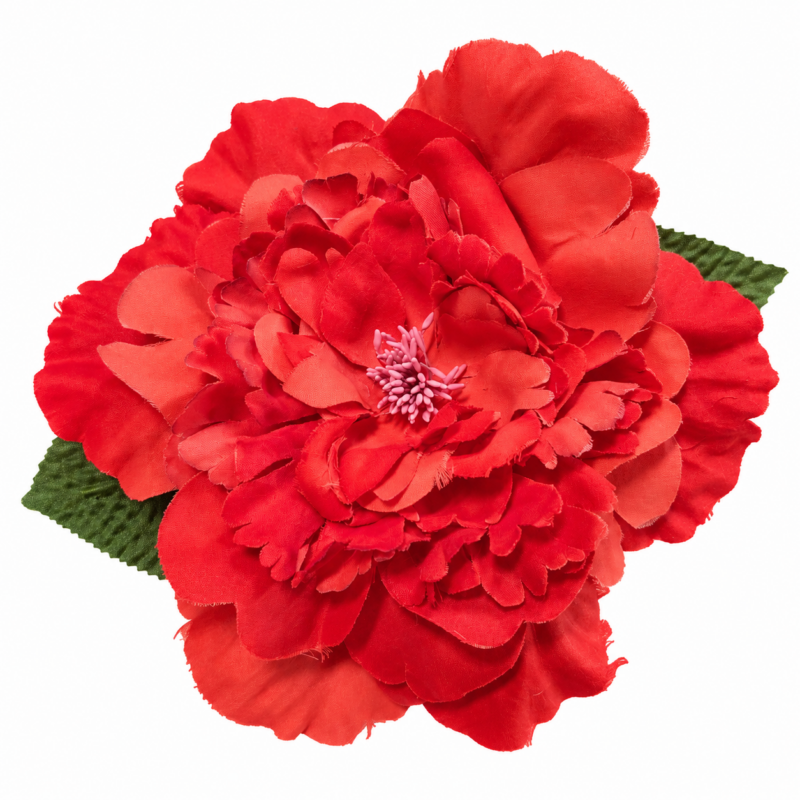 Flor Flamenca Estambres Coral